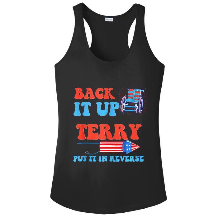 Funny 4th Of July Firework Meme Put It In Reverse Terry Ladies PosiCharge Competitor Racerback Tank