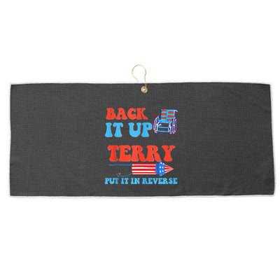 Funny 4th Of July Firework Meme Put It In Reverse Terry Large Microfiber Waffle Golf Towel