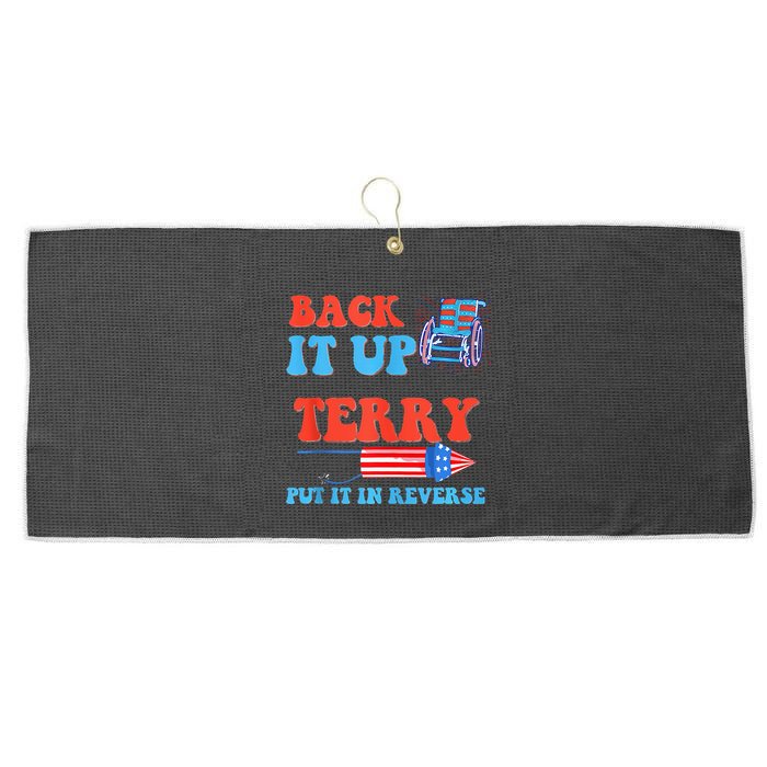 Funny 4th Of July Firework Meme Put It In Reverse Terry Large Microfiber Waffle Golf Towel
