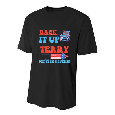 Funny 4th Of July Firework Meme Put It In Reverse Terry Youth Performance Sprint T-Shirt