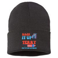 Funny 4th Of July Firework Meme Put It In Reverse Terry Sustainable Knit Beanie