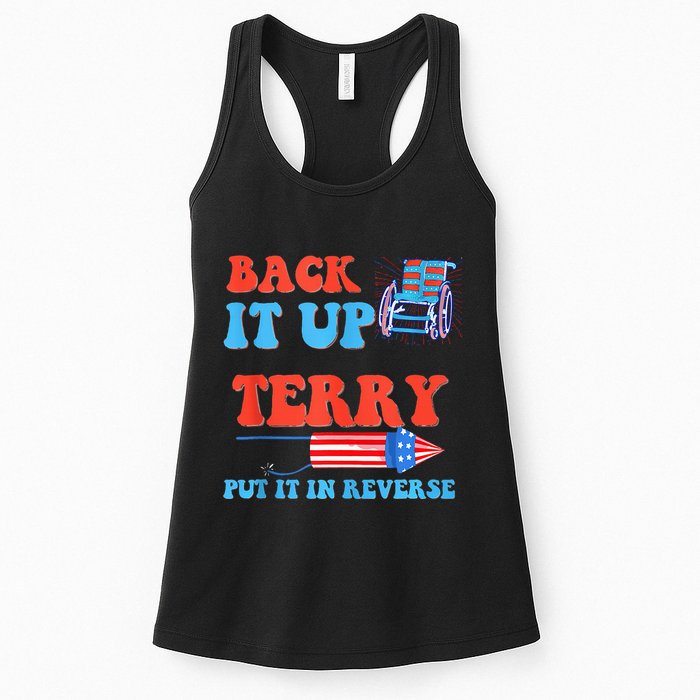 Funny 4th Of July Firework Meme Put It In Reverse Terry Womens Tank Top
