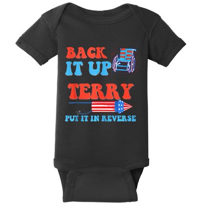 Funny 4th Of July Firework Meme Put It In Reverse Terry Baby Bodysuit