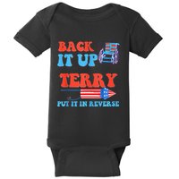 Funny 4th Of July Firework Meme Put It In Reverse Terry Baby Bodysuit