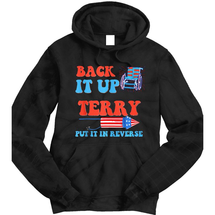 Funny 4th Of July Firework Meme Put It In Reverse Terry Tie Dye Hoodie