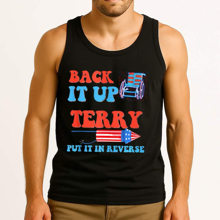 Funny 4th Of July Firework Meme Put It In Reverse Terry Tank Top
