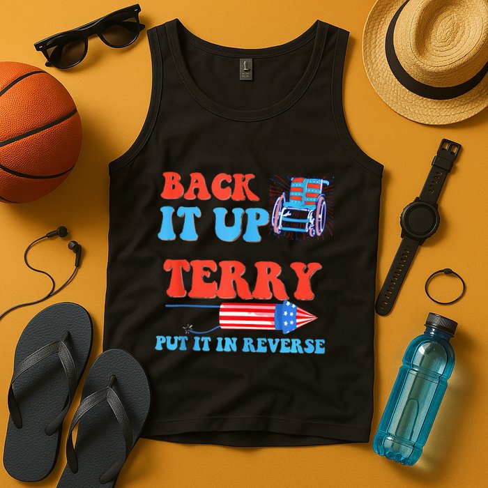 Funny 4th Of July Firework Meme Put It In Reverse Terry Tank Top