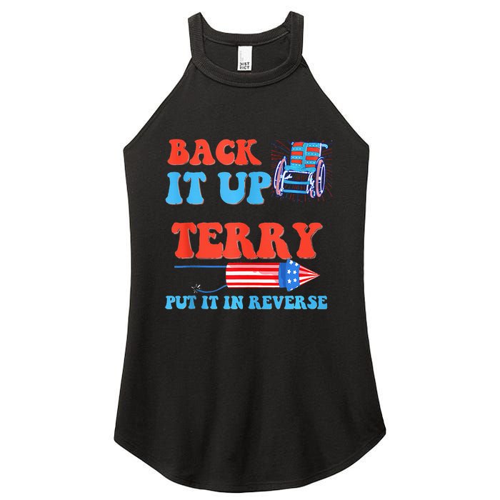 Funny 4th Of July Firework Meme Put It In Reverse Terry Women's Perfect Tri Rocker Tank