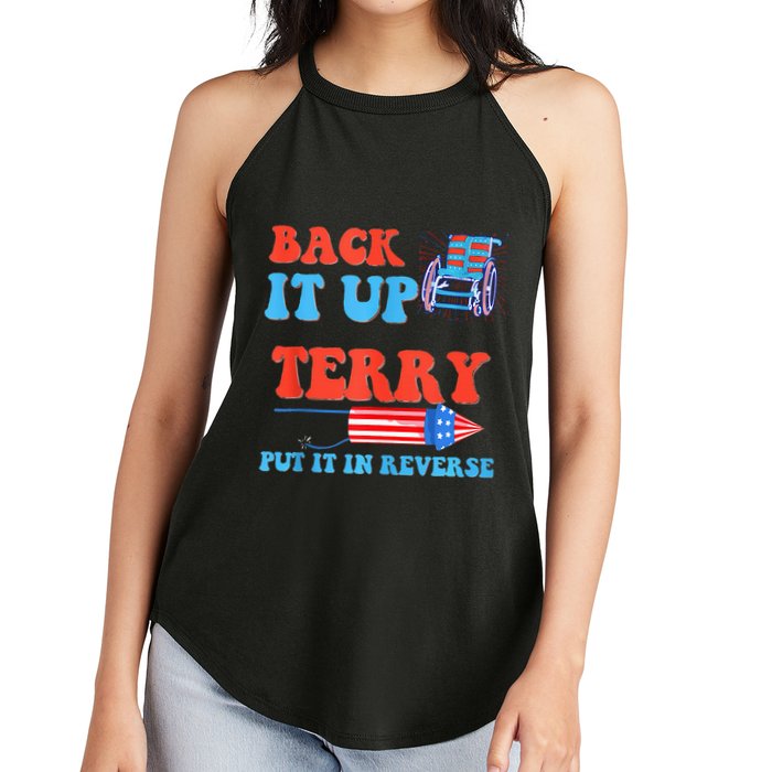 Funny 4th Of July Firework Meme Put It In Reverse Terry Women's Perfect Tri Rocker Tank