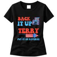 Funny 4th Of July Firework Meme Put It In Reverse Terry Womens T-Shirt