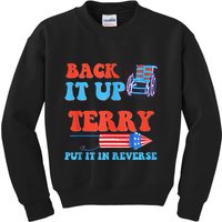 Funny 4th Of July Firework Meme Put It In Reverse Terry Kids Sweatshirt