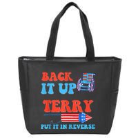 Funny 4th Of July Firework Meme Put It In Reverse Terry Zip Tote Bag