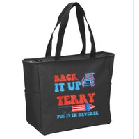 Funny 4th Of July Firework Meme Put It In Reverse Terry Zip Tote Bag