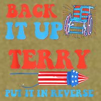 Funny 4th Of July Firework Meme Put It In Reverse Terry Garment-Dyed Women's Muscle Tee