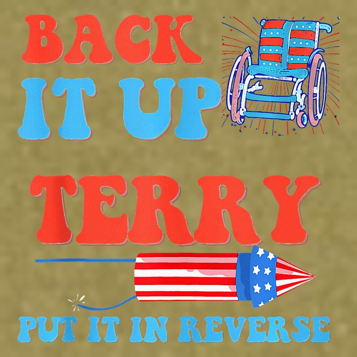 Funny 4th Of July Firework Meme Put It In Reverse Terry Garment-Dyed Women's Muscle Tee