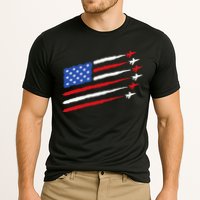 Funny 4th of July Fighter Jets USA American Flag Celebration Cooling Performance Crew T-Shirt