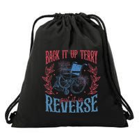 Funny 4th Of July Retro Back It Up Terry Put It In Reverse Drawstring Bag