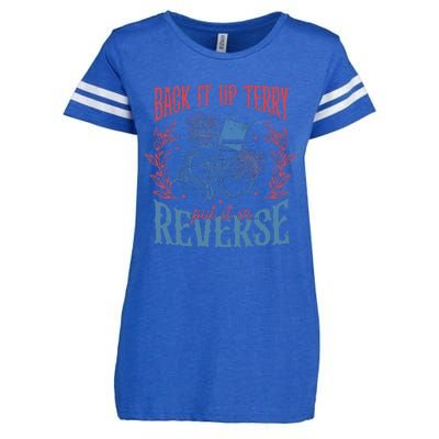 Funny 4th Of July Retro Back It Up Terry Put It In Reverse Enza Ladies Jersey Football T-Shirt