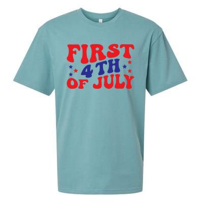 First 4th of July Gift Classic Sueded Cloud Jersey T-Shirt