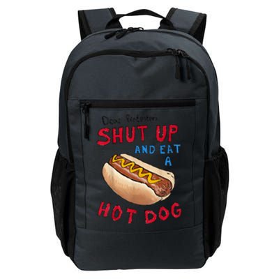 Funny 4th Of July Dear Protesters Shut Up And Eat A Hot Dog Gift Daily Commute Backpack