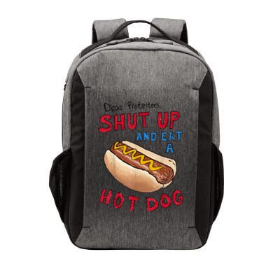 Funny 4th Of July Dear Protesters Shut Up And Eat A Hot Dog Gift Vector Backpack