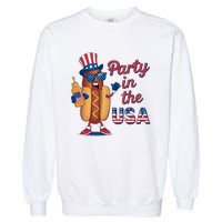 Funny 4th Of July Hot Dog Party In The Usa Garment-Dyed Sweatshirt