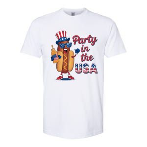 Funny 4th Of July Hot Dog Party In The Usa Softstyle CVC T-Shirt