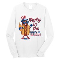 Funny 4th Of July Hot Dog Party In The Usa Long Sleeve Shirt