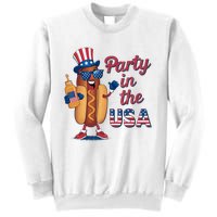 Funny 4th Of July Hot Dog Party In The Usa Sweatshirt