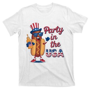 Funny 4th Of July Hot Dog Party In The Usa T-Shirt