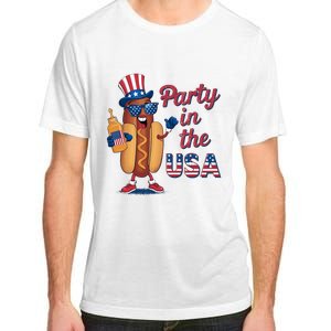 Funny 4th Of July Hot Dog Party In The Usa Adult ChromaSoft Performance T-Shirt