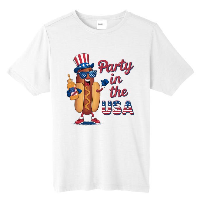 Funny 4th Of July Hot Dog Party In The Usa Tall Fusion ChromaSoft Performance T-Shirt