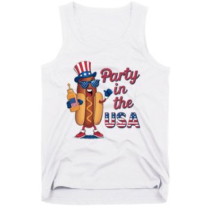 Funny 4th Of July Hot Dog Party In The Usa Tank Top