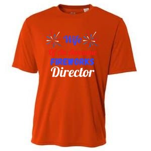 Funny 4th Of July Wife Of An Awesome Fireworks Director Cool Gift Cooling Performance Crew T-Shirt