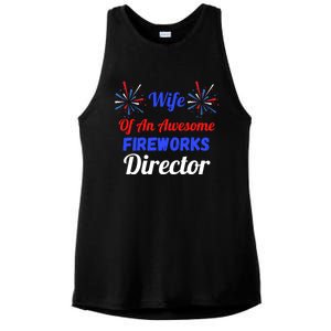 Funny 4th Of July Wife Of An Awesome Fireworks Director Cool Gift Ladies PosiCharge Tri-Blend Wicking Tank