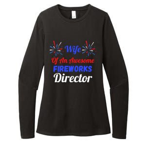 Funny 4th Of July Wife Of An Awesome Fireworks Director Cool Gift Womens CVC Long Sleeve Shirt