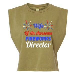 Funny 4th Of July Wife Of An Awesome Fireworks Director Cool Gift Garment-Dyed Women's Muscle Tee