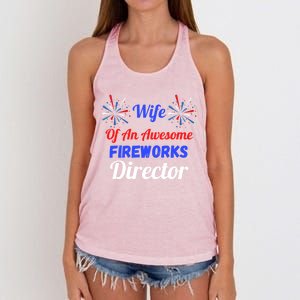 Funny 4th Of July Wife Of An Awesome Fireworks Director Cool Gift Women's Knotted Racerback Tank