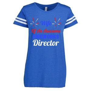 Funny 4th Of July Wife Of An Awesome Fireworks Director Cool Gift Enza Ladies Jersey Football T-Shirt