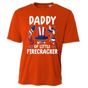 Father 4th Of July Gift Daddy Of Little Firecracker Gift Cooling Performance Crew T-Shirt