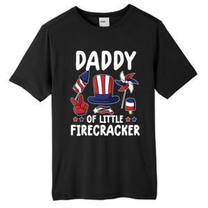 Father 4th Of July Gift Daddy Of Little Firecracker Gift Tall Fusion ChromaSoft Performance T-Shirt