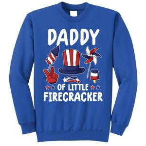 Father 4th Of July Gift Daddy Of Little Firecracker Gift Sweatshirt