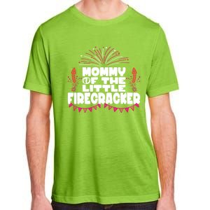 Firework 4th Of July Mommy Of The Little Firecracker Gift Adult ChromaSoft Performance T-Shirt