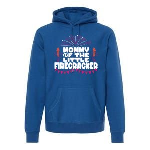 Firework 4th Of July Mommy Of The Little Firecracker Gift Premium Hoodie