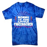 Firework 4th Of July Mommy Of The Little Firecracker Gift Tie-Dye T-Shirt