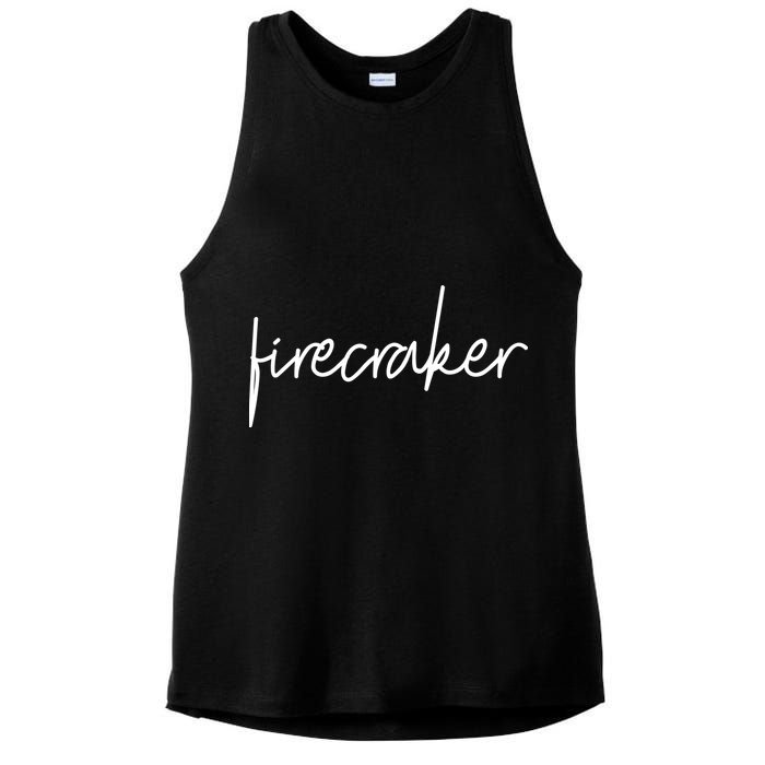 Firecracker 4th Of July Ladies PosiCharge Tri-Blend Wicking Tank