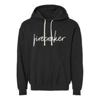 Firecracker 4th Of July Garment-Dyed Fleece Hoodie