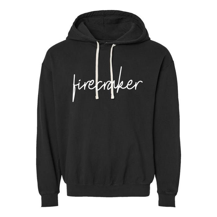 Firecracker 4th Of July Garment-Dyed Fleece Hoodie