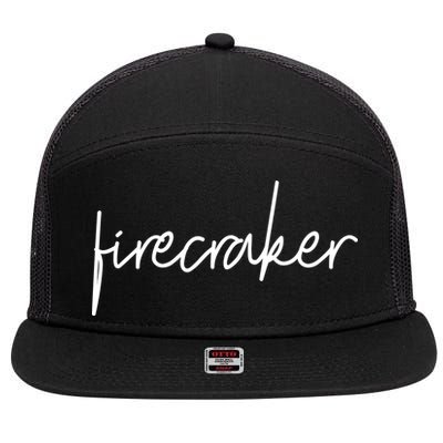 Firecracker 4th Of July 7 Panel Mesh Trucker Snapback Hat