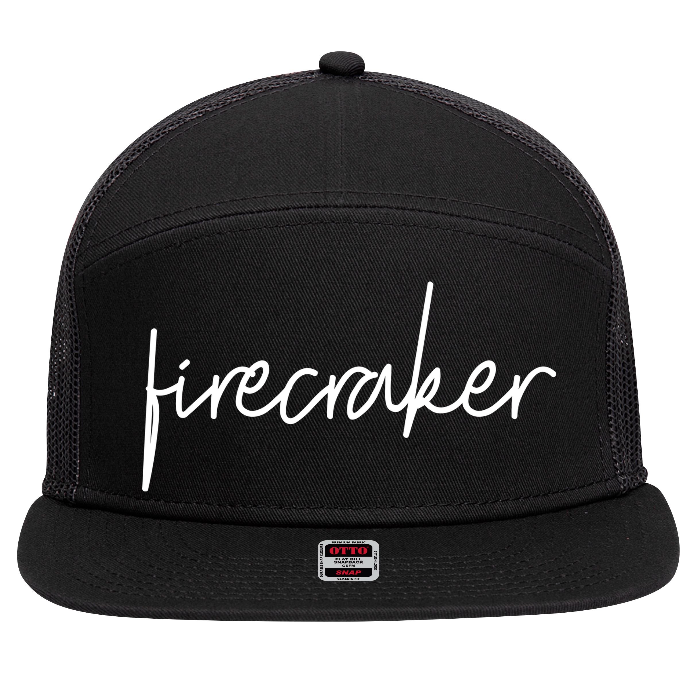 Firecracker 4th Of July 7 Panel Mesh Trucker Snapback Hat
